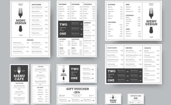 disposable menu printing